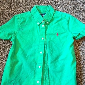 4T Boys Green Polo Button Down